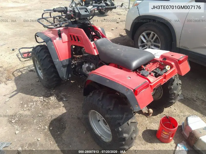 1986 Honda Trx350 VIN: JH3TE0701GM007176 Lot: 28087813