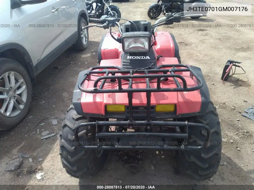 1986 Honda Trx350 VIN: JH3TE0701GM007176 Lot: 28087813