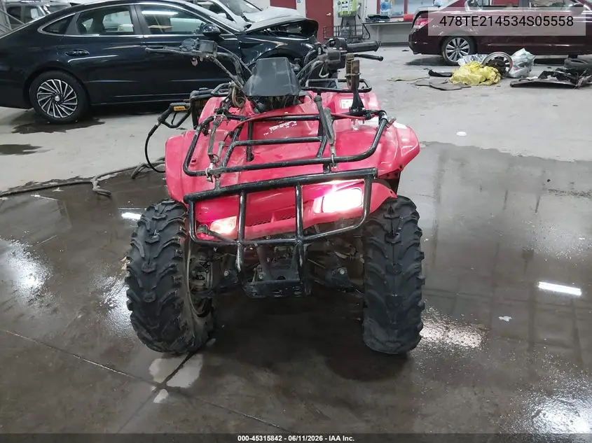 2003 Honda Trx250 Te VIN: 478TE214534S05558 Lot: 45315842