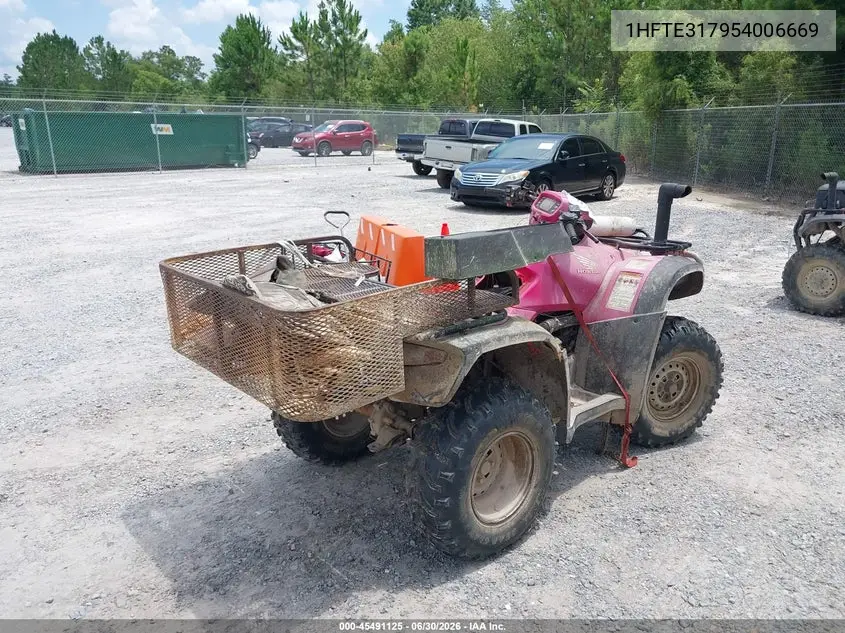 2005 Honda Trx500 Fm VIN: 1HFTE317954006669 Lot: 45491125