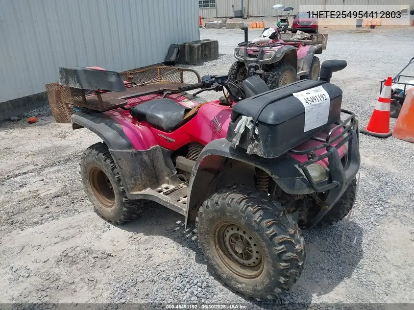 2005 Honda Trx350 Fe VIN: 1HFTE254954412803 Lot: 45491192