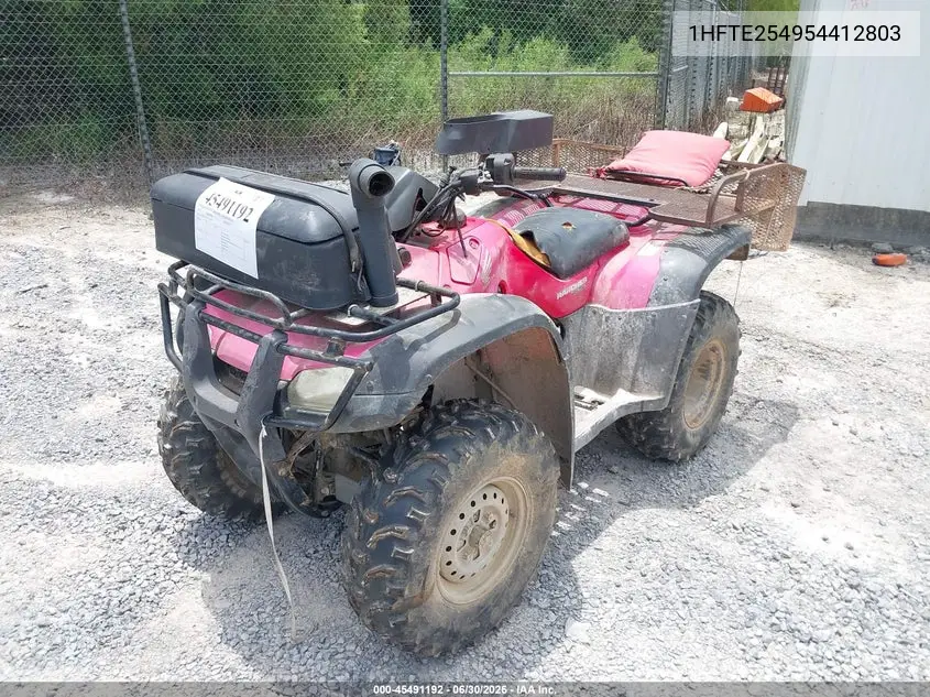 2005 Honda Trx350 Fe VIN: 1HFTE254954412803 Lot: 45491192