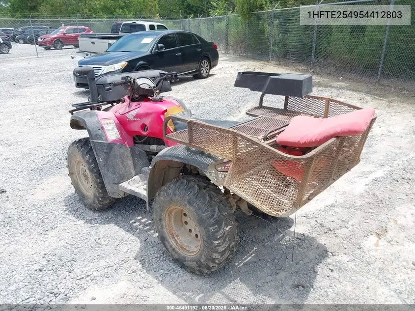 2005 Honda Trx350 Fe VIN: 1HFTE254954412803 Lot: 45491192
