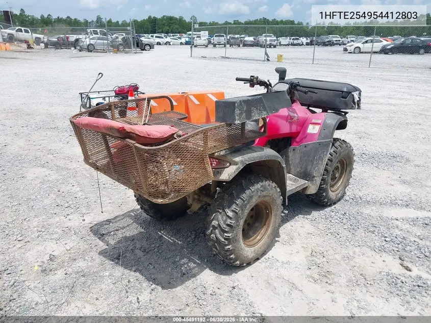 2005 Honda Trx350 Fe VIN: 1HFTE254954412803 Lot: 45491192