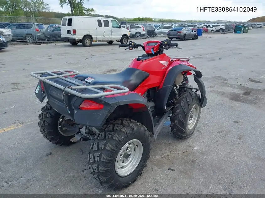 2006 Honda Trx680 Fa VIN: 1HFTE330864102049 Lot: 44985074