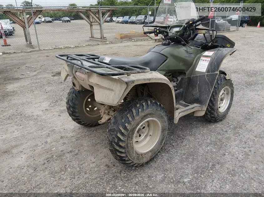 2007 Honda Trx500 Fa VIN: 1HFTE260074600429 Lot: 45296991