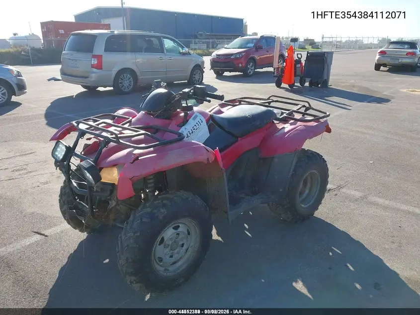 2008 Honda Trx420 Fe VIN: 1HFTE354384112071 Lot: 44512389