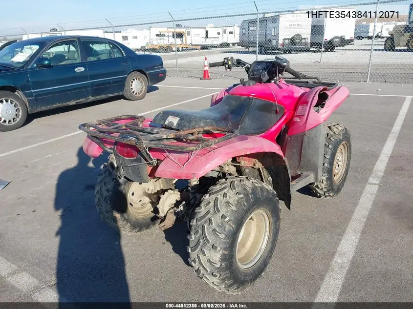 2008 Honda Trx420 Fe VIN: 1HFTE354384112071 Lot: 44512389