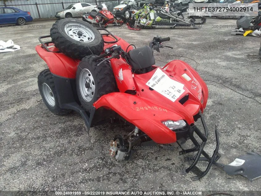 2009 Honda Trx420 Fpa VIN: 1HFTE372794002914 Lot: 24891959