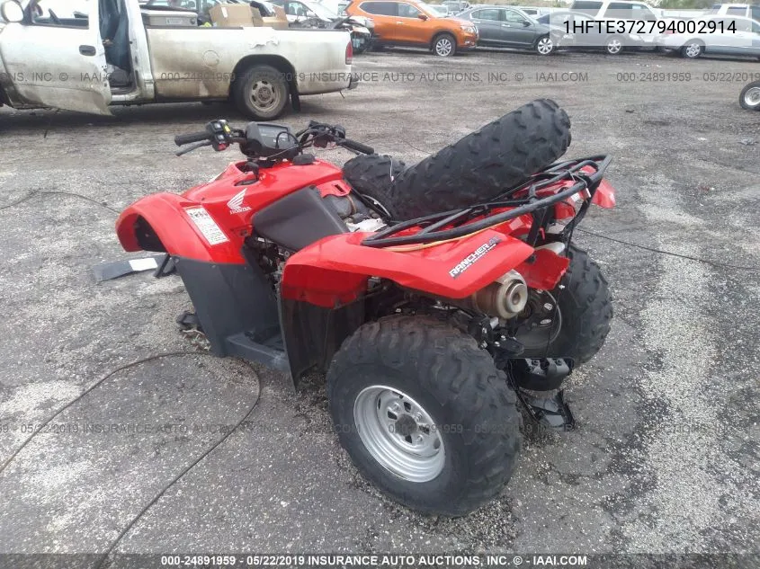 2009 Honda Trx420 Fpa VIN: 1HFTE372794002914 Lot: 24891959