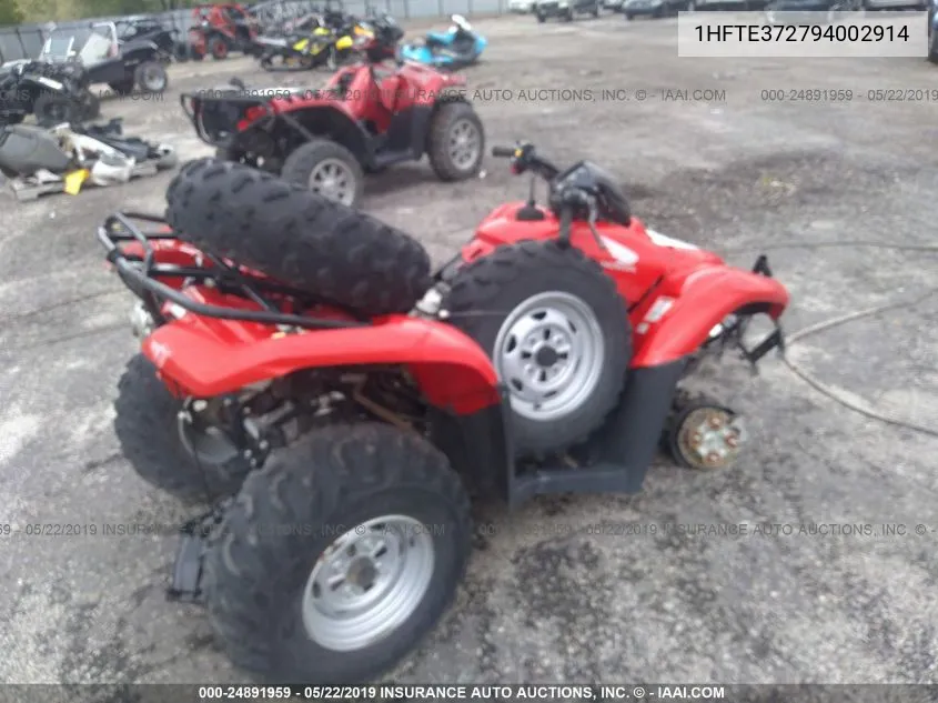 2009 Honda Trx420 Fpa VIN: 1HFTE372794002914 Lot: 24891959