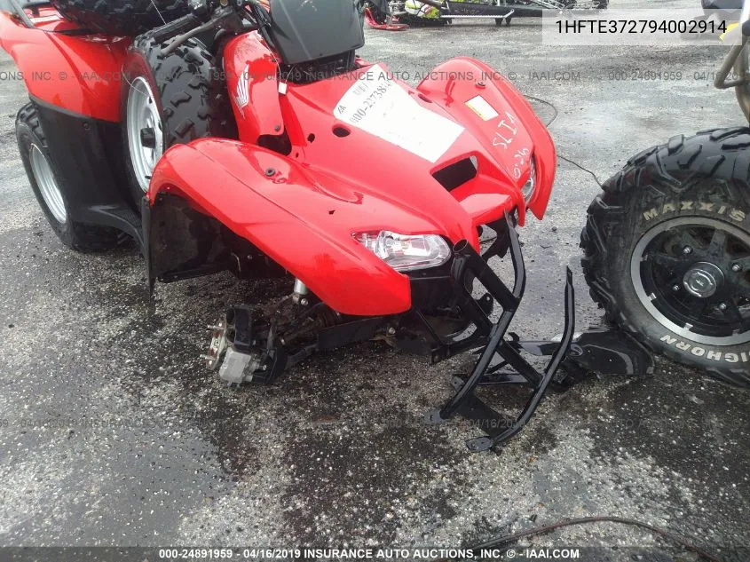 2009 Honda Trx420 Fpa VIN: 1HFTE372794002914 Lot: 24891959