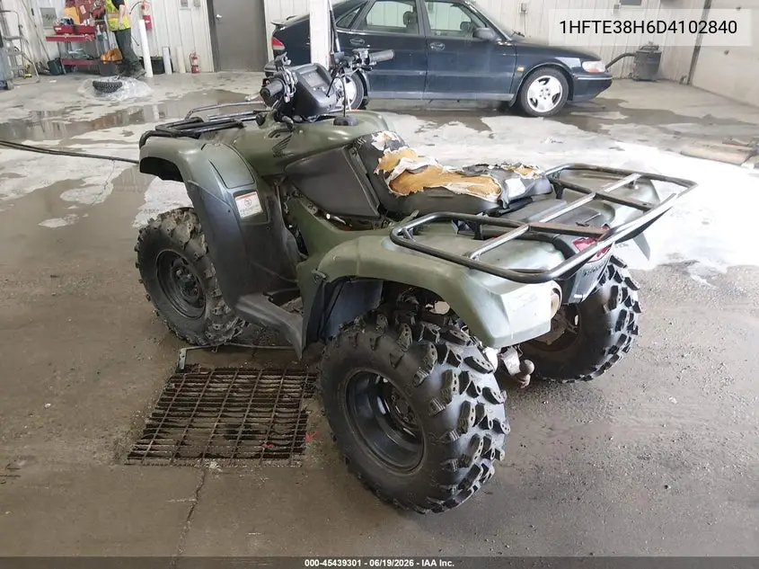 2013 Honda Trx500 Fpe VIN: 1HFTE38H6D4102840 Lot: 45439301