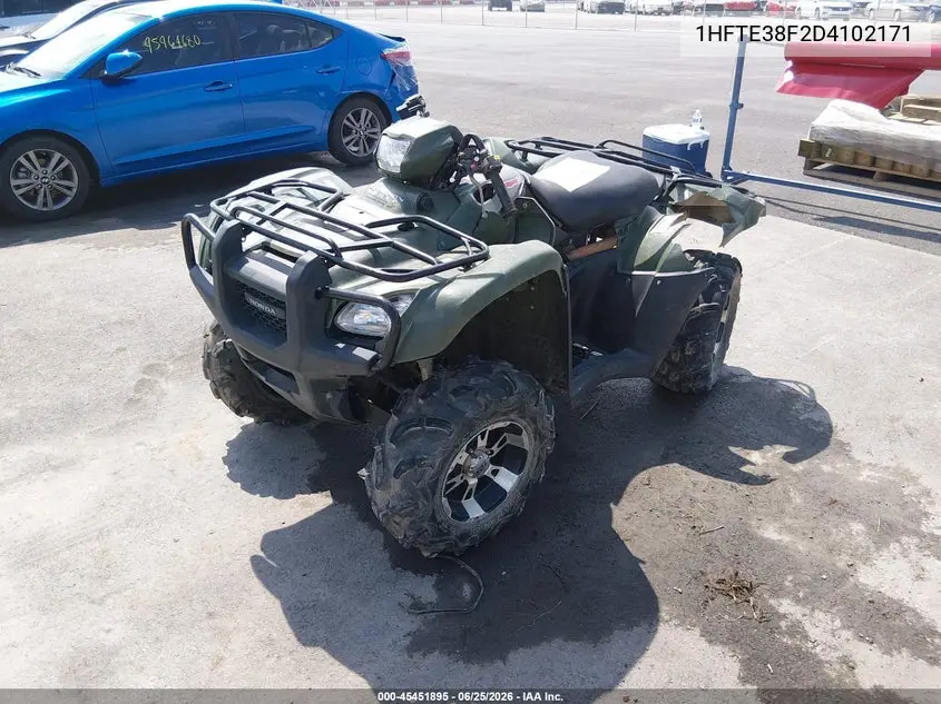2013 Honda Trx500 Fpm VIN: 1HFTE38F2D4102171 Lot: 45451895
