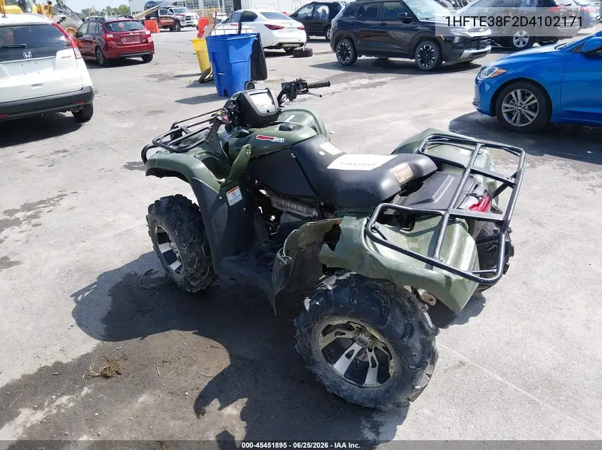 2013 Honda Trx500 Fpm VIN: 1HFTE38F2D4102171 Lot: 45451895