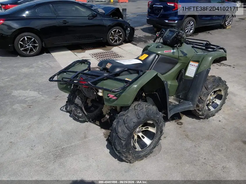 2013 Honda Trx500 Fpm VIN: 1HFTE38F2D4102171 Lot: 45451895
