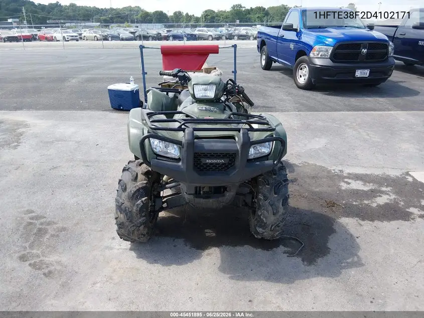 2013 Honda Trx500 Fpm VIN: 1HFTE38F2D4102171 Lot: 45451895