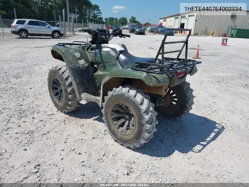 2014 Honda Trx500 Fm VIN: 1HFTE4407E4002334 Lot: 45312696