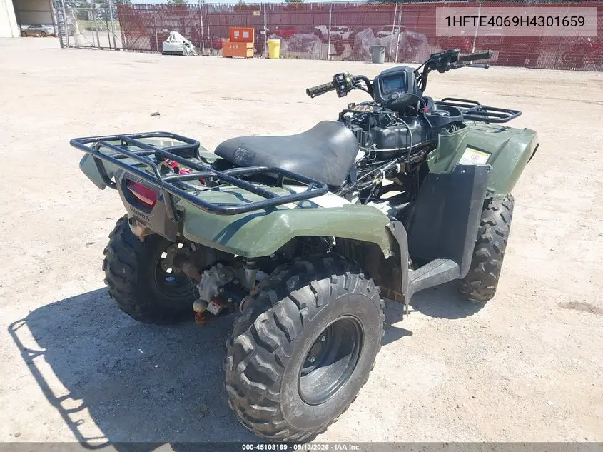 2017 Honda Trx420 Fe VIN: 1HFTE4069H4301659 Lot: 45108169