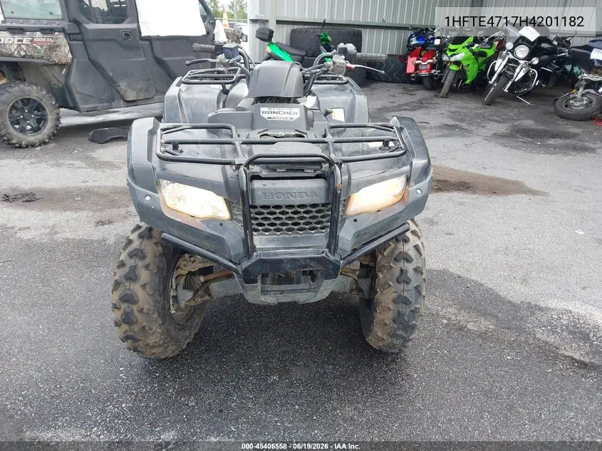 2017 Honda Trx420 Fa VIN: 1HFTE4717H4201182 Lot: 45406558
