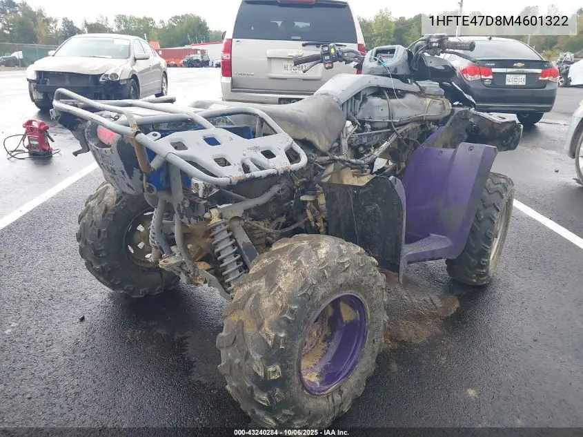 2021 Honda Trx420 Fa VIN: 1HFTE47D8M4601322 Lot: 43240284