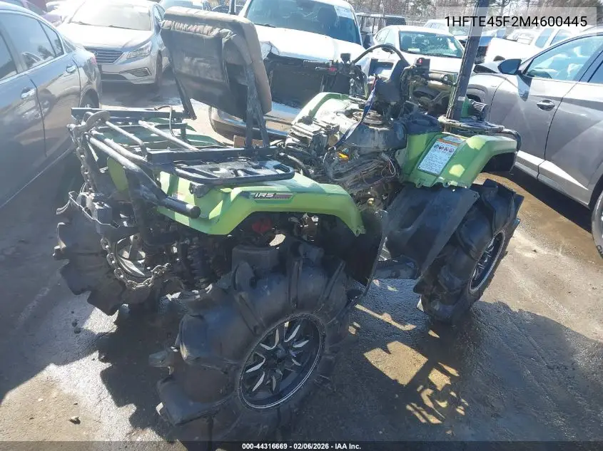 2021 Honda Trx520 Fm VIN: 1HFTE45F2M4600445 Lot: 44316669