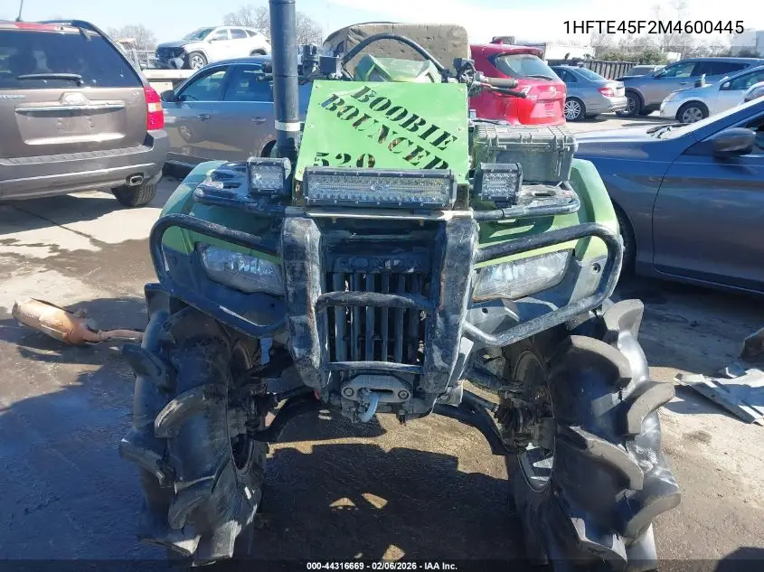 2021 Honda Trx520 Fm VIN: 1HFTE45F2M4600445 Lot: 44316669