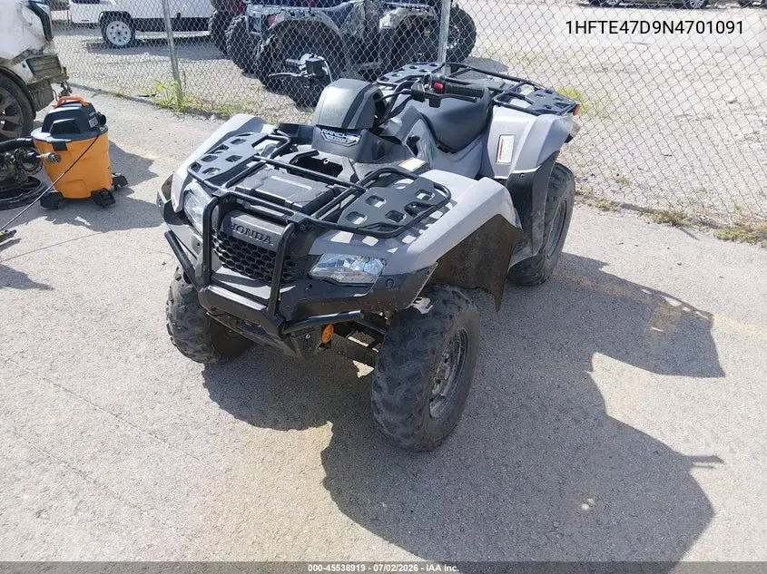 2022 Honda Trx420 Fa VIN: 1HFTE47D9N4701091 Lot: 45538919