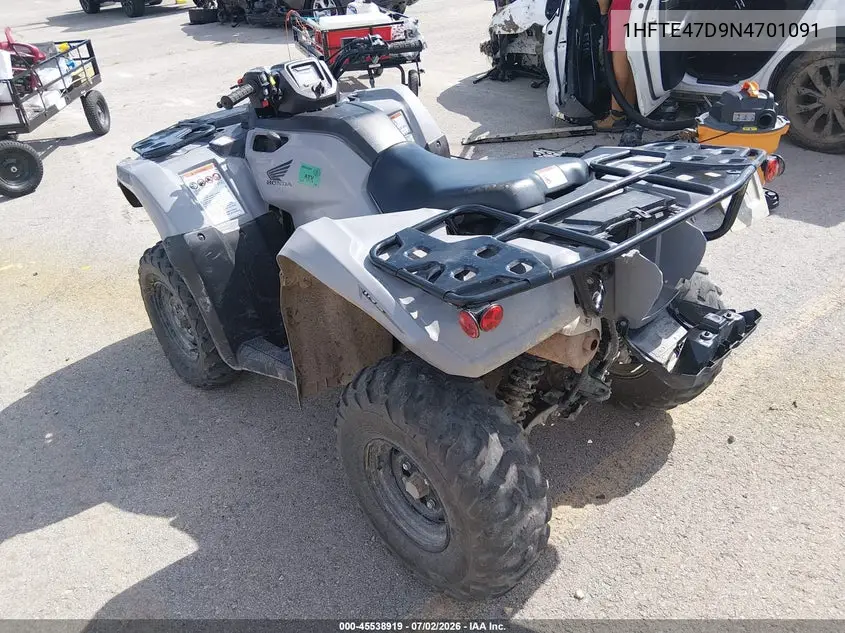 2022 Honda Trx420 Fa VIN: 1HFTE47D9N4701091 Lot: 45538919