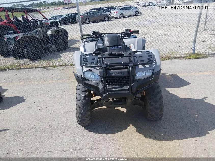 2022 Honda Trx420 Fa VIN: 1HFTE47D9N4701091 Lot: 45538919
