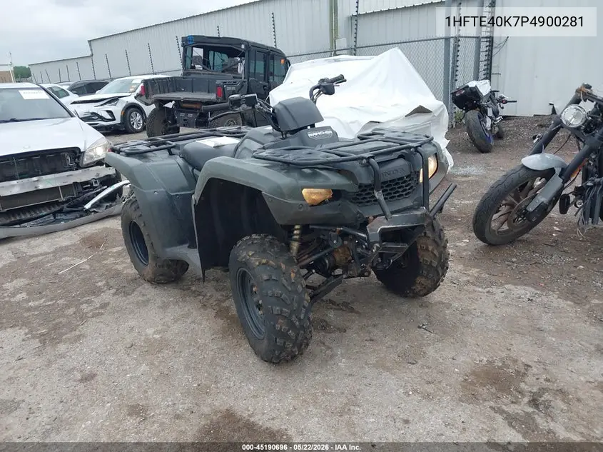 2023 Honda Trx420 Fm VIN: 1HFTE40K7P4900281 Lot: 45190696