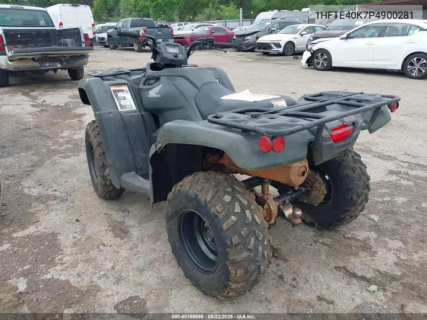 2023 Honda Trx420 Fm VIN: 1HFTE40K7P4900281 Lot: 45190696