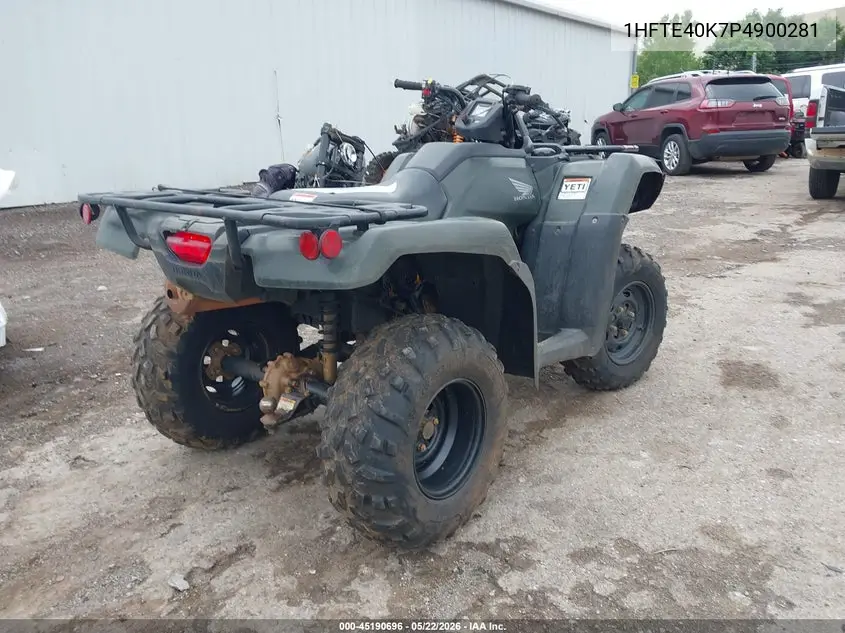 2023 Honda Trx420 Fm VIN: 1HFTE40K7P4900281 Lot: 45190696
