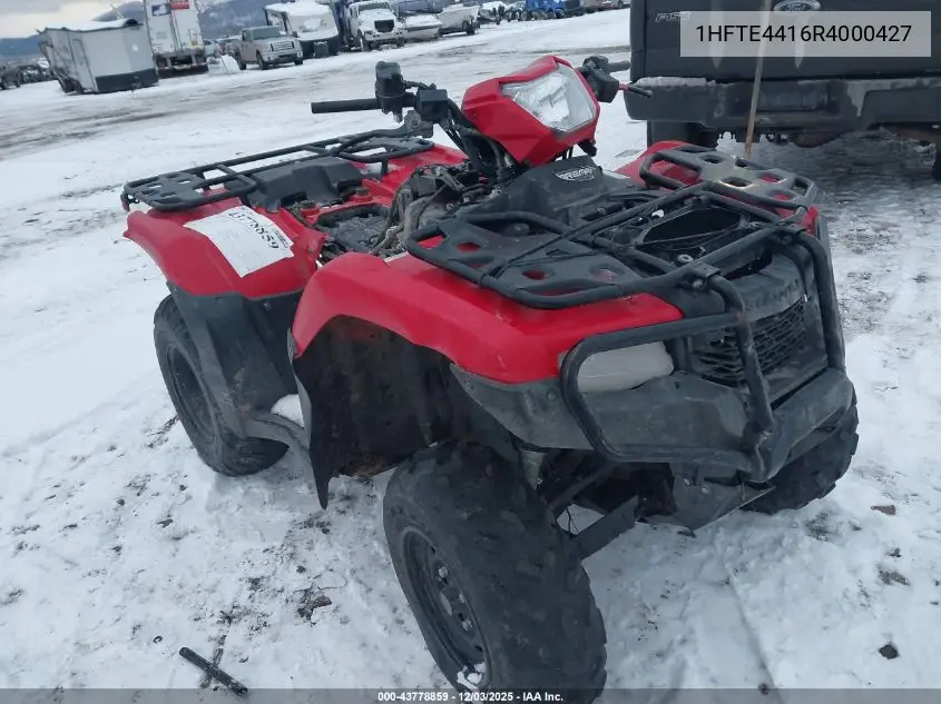 2024 Honda Trx520 Fm VIN: 1HFTE4416R4000427 Lot: 43778859