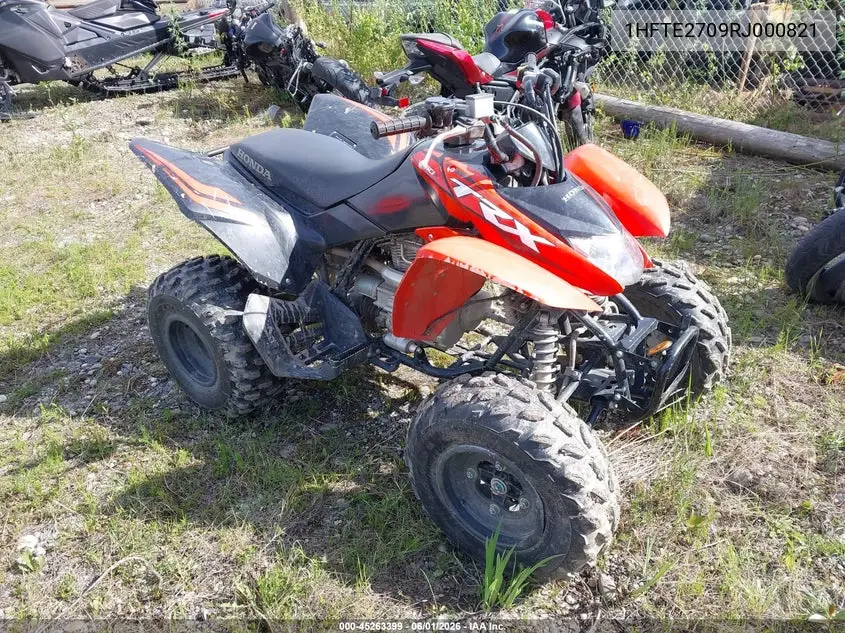 2024 Honda Trx250 X VIN: 1HFTE2709RJ000821 Lot: 45263399