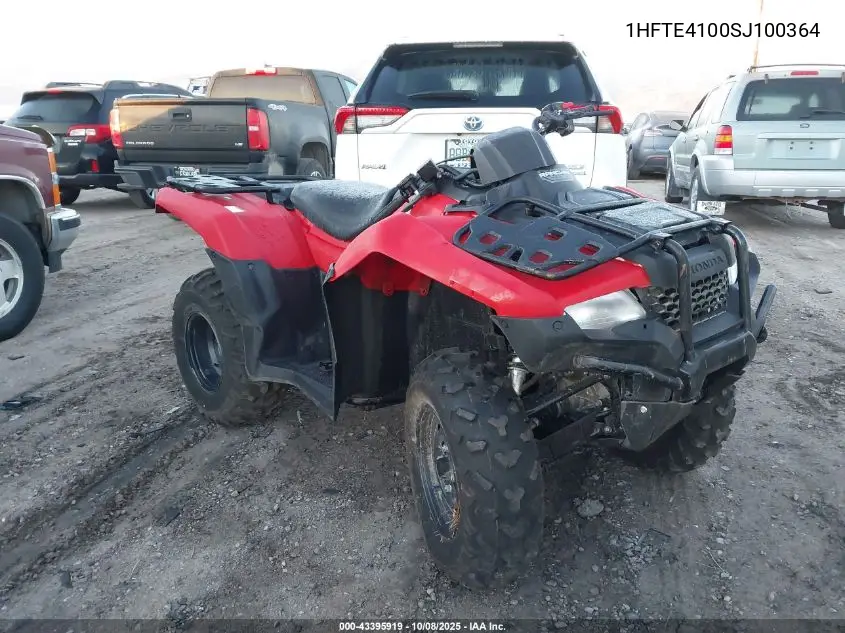 2025 Honda Trx420 Fa VIN: 1HFTE4100SJ100364 Lot: 43395919