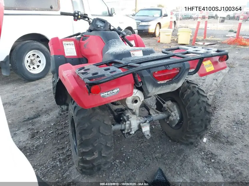 2025 Honda Trx420 Fa VIN: 1HFTE4100SJ100364 Lot: 43395919
