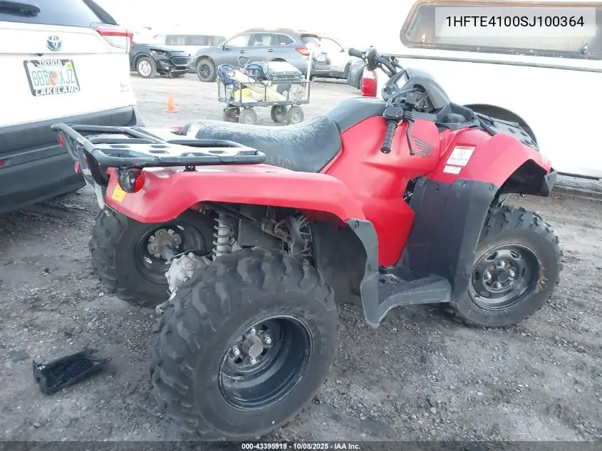 2025 Honda Trx420 Fa VIN: 1HFTE4100SJ100364 Lot: 43395919