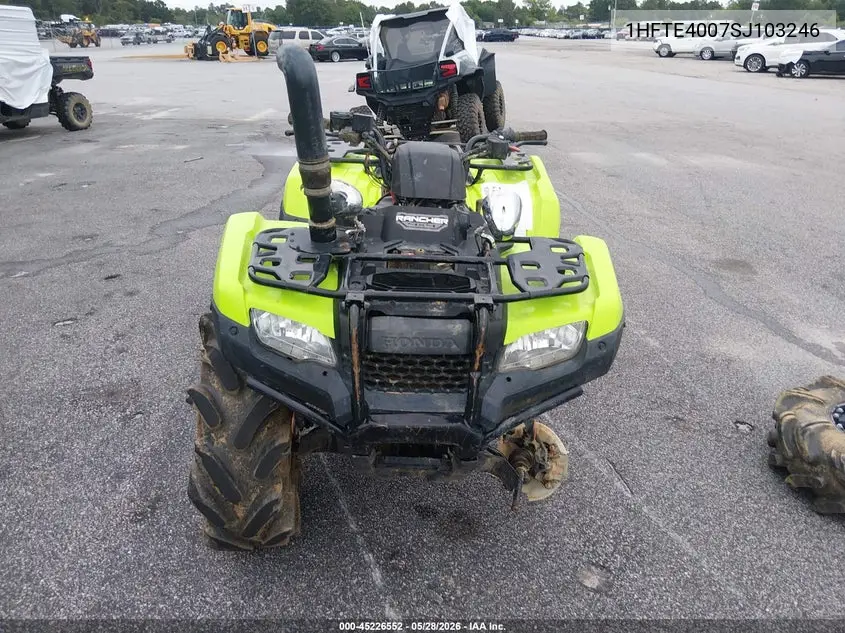 2025 Honda Trx420 Fm VIN: 1HFTE4007SJ103246 Lot: 45226552