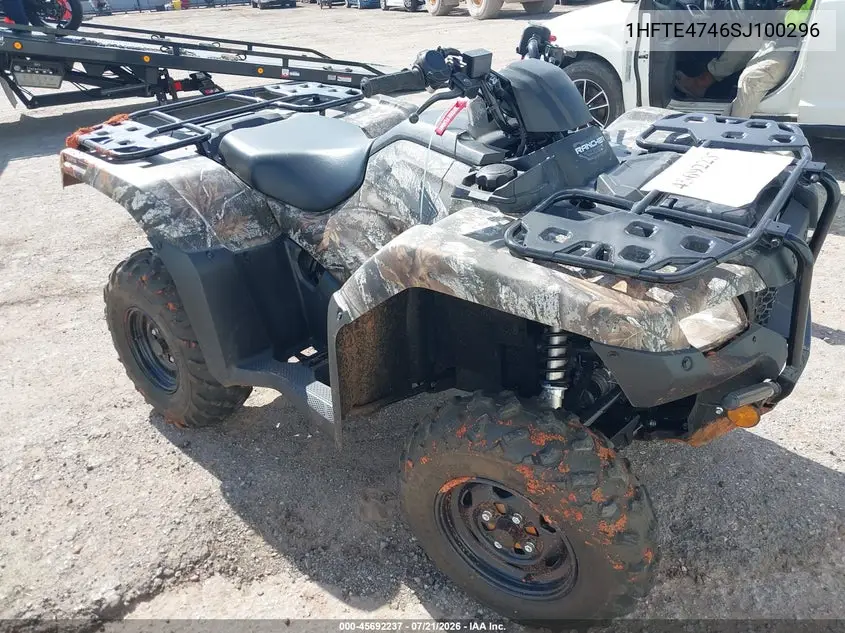 2025 Honda Trx420 Fa VIN: 1HFTE4746SJ100296 Lot: 45692237