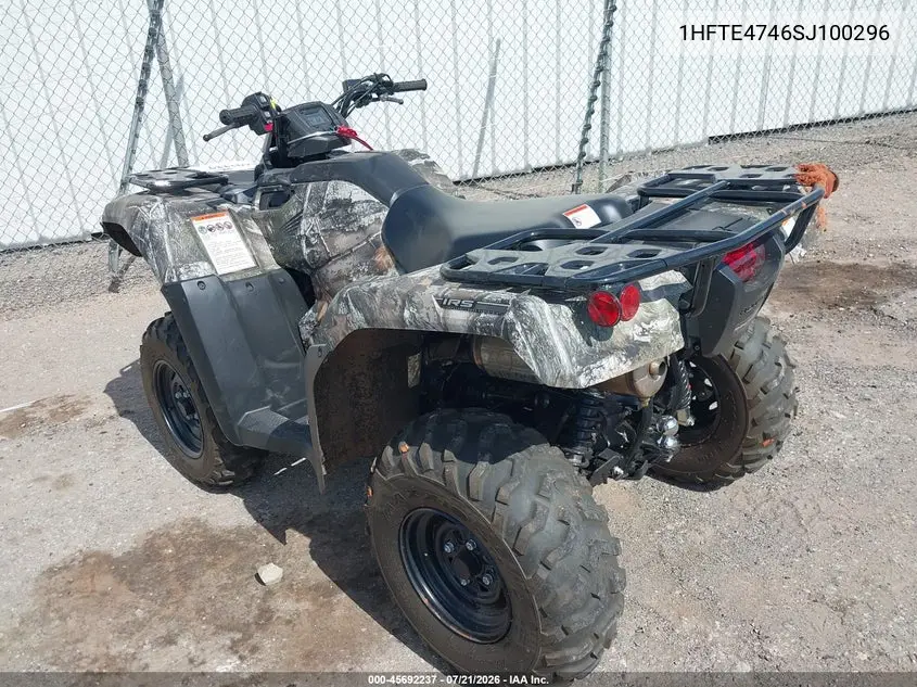 2025 Honda Trx420 Fa VIN: 1HFTE4746SJ100296 Lot: 45692237