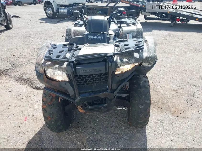 2025 Honda Trx420 Fa VIN: 1HFTE4746SJ100296 Lot: 45692237