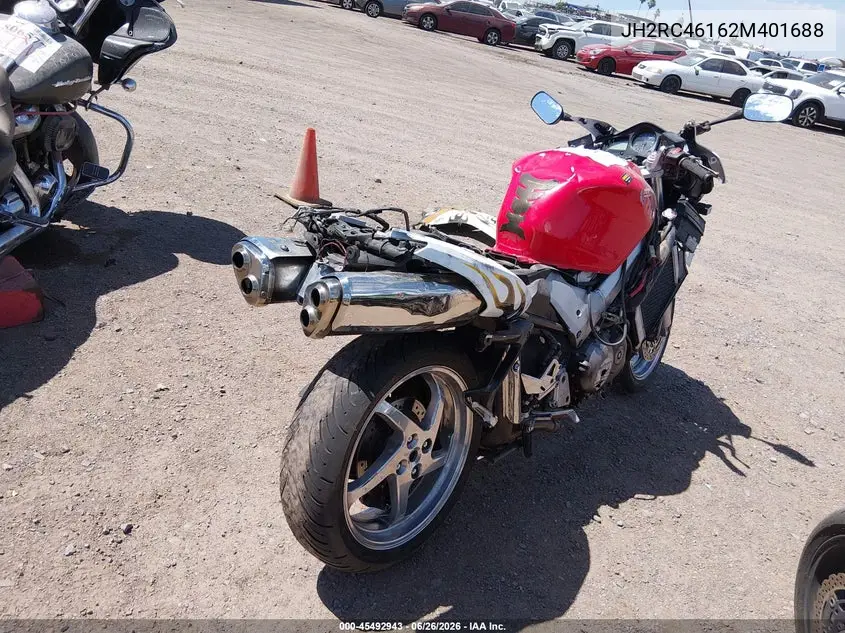2002 Honda Vfr800 VIN: JH2RC46162M401688 Lot: 45492943