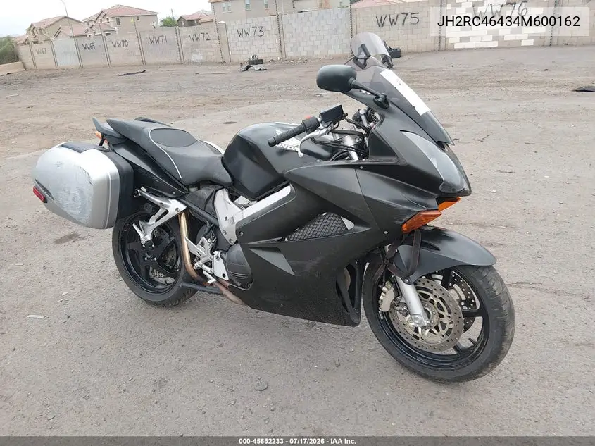 2004 Honda Vfr800 A VIN: JH2RC46434M600162 Lot: 45652233