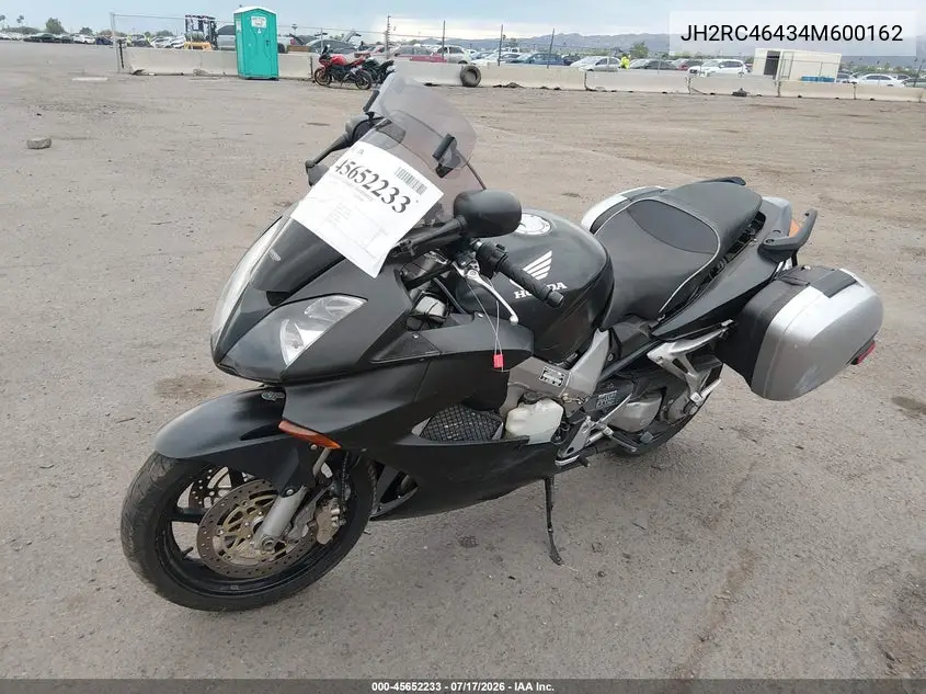 2004 Honda Vfr800 A VIN: JH2RC46434M600162 Lot: 45652233