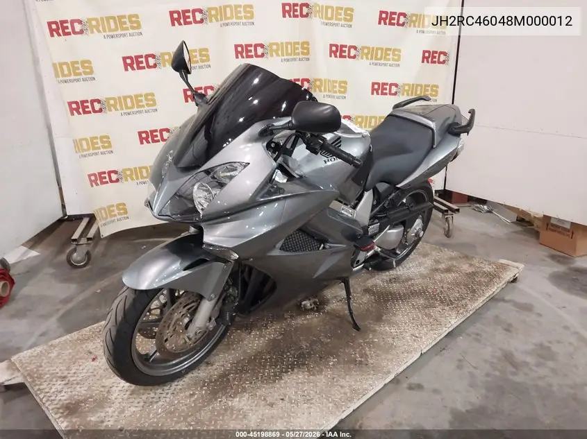 2008 Honda Vfr800 VIN: JH2RC46048M000012 Lot: 45198869