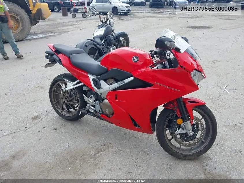 2014 Honda Vfr800 F VIN: JH2RC7955EK000035 Lot: 45463692