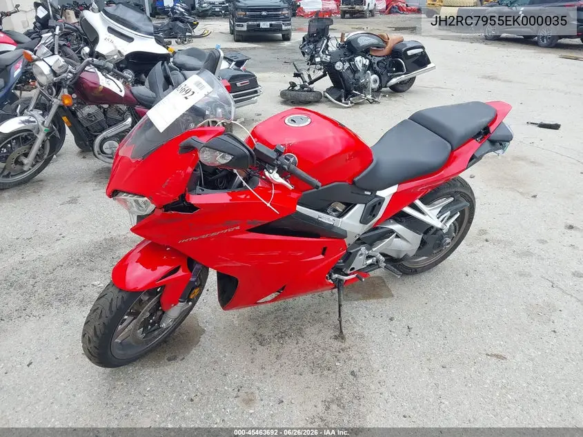 2014 Honda Vfr800 F VIN: JH2RC7955EK000035 Lot: 45463692