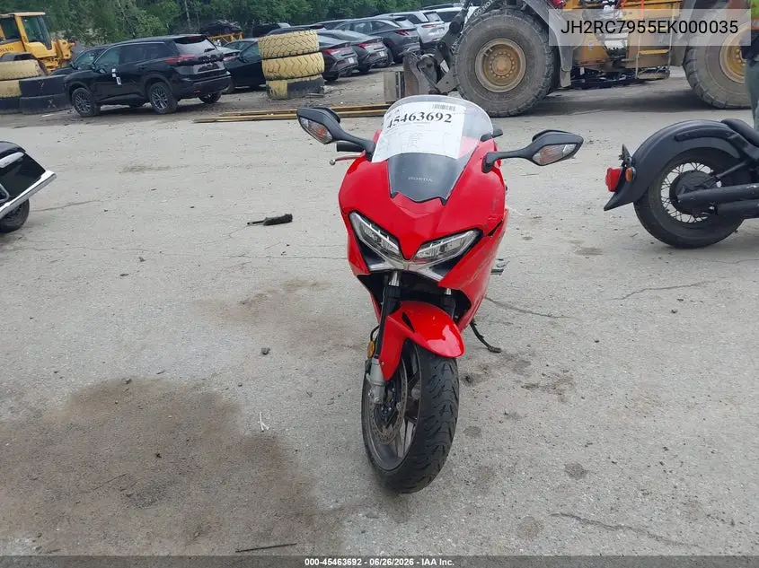 2014 Honda Vfr800 F VIN: JH2RC7955EK000035 Lot: 45463692