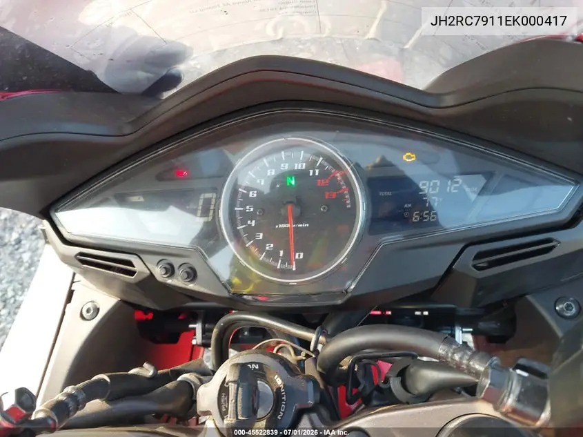 2014 Honda Vfr800 F VIN: JH2RC7911EK000417 Lot: 45522839